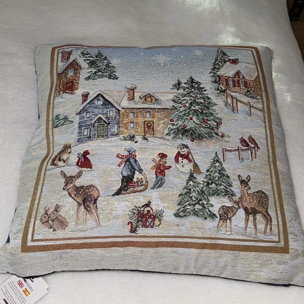 Caldeira Crosstitch Christmas stitched pillows